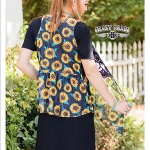 Sunflower lace vest